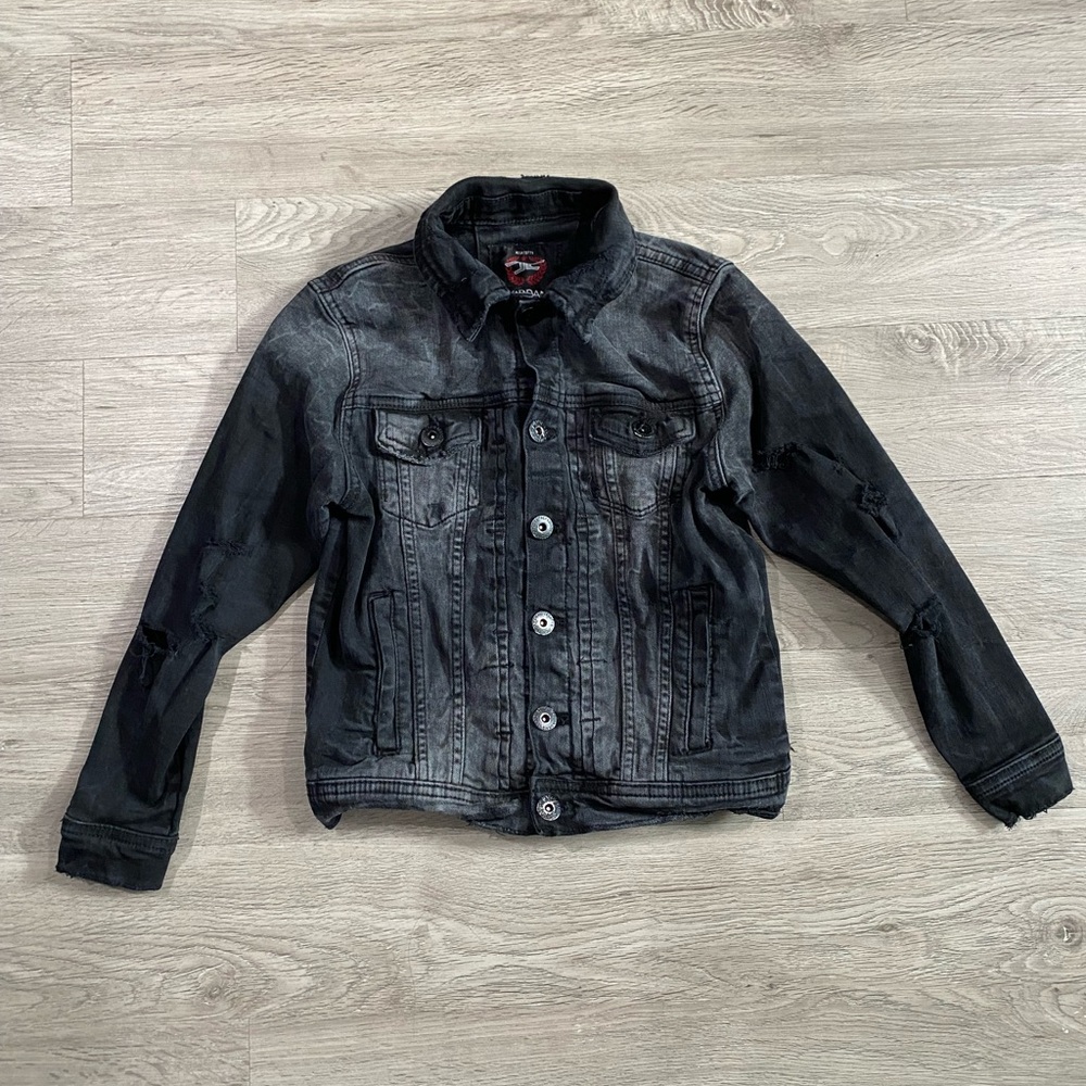 Kids Jordan Craig‎ Black Denim Jacket Size 8